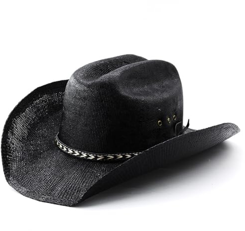 Cocila Cappelli da Cowboy per Uomo Cappelli Donna con Larga Estivi Western Spiaggia Occhiali Festa Bimbi Cappello di Paglia Cappello Estivo Donna Cuffia Capelli Notte Cappellino NY Cucina