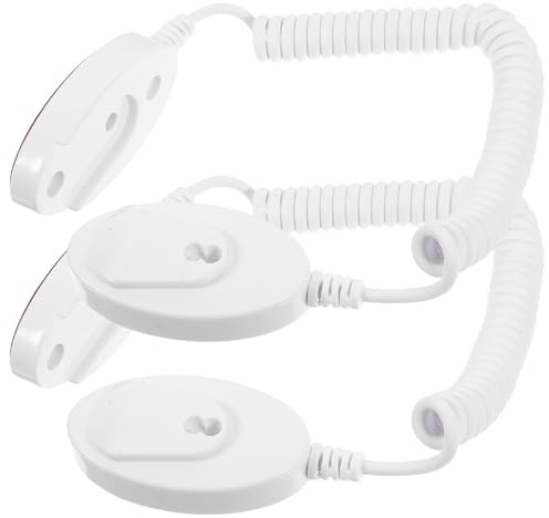 QUMIIRITY 2 Stück Universelles Fernbedienungssicherungs Sicherheitskabel mit Selbstklebendem Halter Oval Anti Verlust Seil für Tv Fernbedienung und Mikrofone