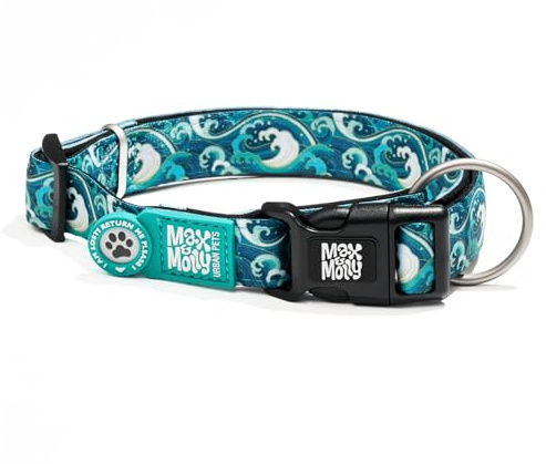 Max & Molly Gotcha! Hundehalsband Storm/L, Halsband Hund mit Smart ID, gepolstertes Neopren Halsband mit Design für Hunde, bequem, verstellbar