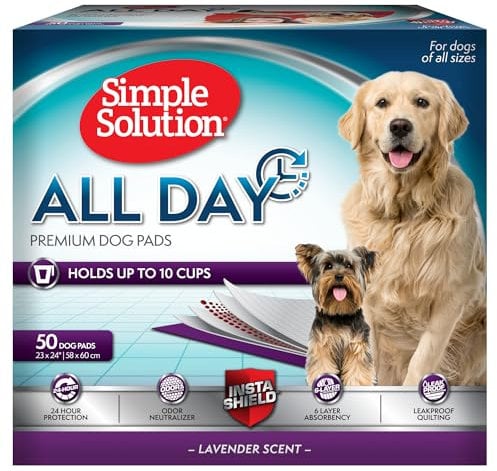Simple Solution 10242-4p 6 x lagige Premium Hunde Pads mit Lavendel Duft - 50 pack