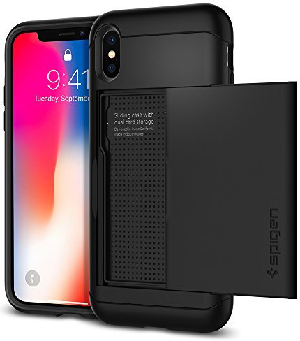 Spigen Slim Armor CS Coque pour iPhone X et iPhone XS - Noir