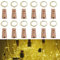 Flaschenlicht lichterkette,RcStarry Weinflaschen LED lichterkett, 12er stück 1M 10 Leds Silberdraht Licht Sternenlicht für Flasche DIY, Weihnachten Hochzeit und Party Halloween (warmweiß)
