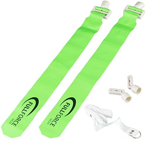 Full Force POPFLAG Flagfootball Set, EIN Gürtel mit Zwei Flaggen - grün