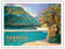 Exotic Kauai, Hawaii – Paradies of The Pacific – Hanalei Bay – Vintage Hawaiian Travel Poster von Rick Sharp – Master Art Print 22,9 x 30,5 cm