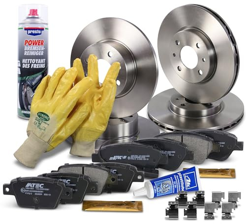 BESTPRICE ATP Bremsenset inkl. Bremsscheiben vorne Ø 257 mm + hinten Ø 251,5 mm