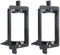 Wi4You Single Gang Low Voltage Mounting Bracket Single Gang Low Voltage Cable Wall Plate Bracket RCA for Telephone Wires, Network Cables, HDMI, Coaxial, Speaker Cables [Black,2-Pack]