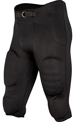 Champro Mens with Pads Safety Integrated Football Polyester Practice Pant, Black, 3X-Large US