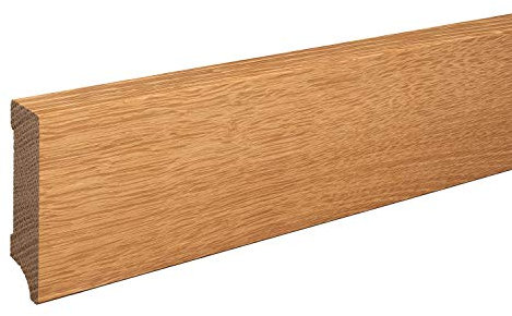 Sockelleiste Leipzig Eiche Massivholz GEÖLT Oberkante Abgeschrägt 80mm