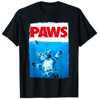 Paws Cat and Mouse Top Cute Funny Cat Lover Parody Top T-Shirt