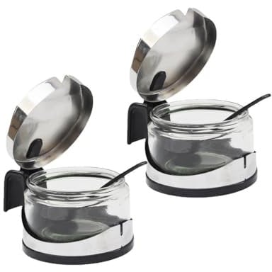 Maury's set 2 Condì Formaggiera Da Tavola Ristorante Inox Con Cucchiaino