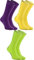 Rainbow Socks - Donna Uomo Calze di Spugna Calde e Colorate - 3 Paia - Viola Giallo Verde - Taglia 39-41