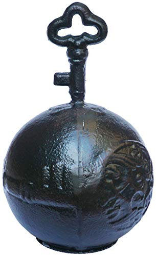 Lulu Decor Cast Iron Decorative Door Stop, 5 lbs Heavy Door Stopper, Elegant Door Weight for Home, Office, Kitchen, Patio, Securely Holding Doors Open (Black Key)