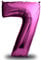 envami® Luftballon Geburtstag XXL Pink - Riesen Folienballon in 40 | 101cm Geburtstagsdeko | Ballon Zahl Deko zum Geburtstag | Geburtstagsdeko Mädchen Pink | fliegt mit Helium (Zahl 7)