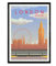 Nacnic London Print. Vintage-Stil. Poster Big Ben und London Eye in Farben. AD London Size A3 mit Rahmen