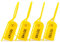 cocolele CO-18F 100 Tamper Proof Security Seal Numbered Tags Pull Tite Zip Ties Disposable Self-Locking Ties for Fire Extinguisher, Tearing-Off Type, 210mm Length (Yellow)