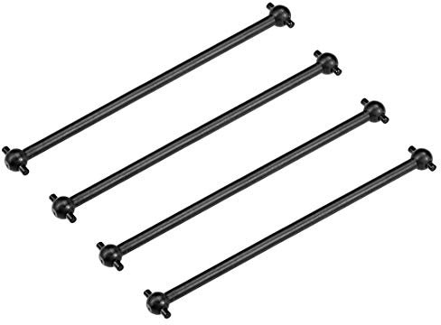 sourcing map 89.5mm Voiture Dogbone Arbre Transmission pour 1/10 RC Voiture Camion Noir 4Pcs