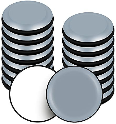 VABNEER Scivoli per Mobili, 16 Pezzi PTFE Teflon Rotondi Autoadesivi Cursori di Mobili per Spostare Mobili Pesanti (Rotondi, 25mm)