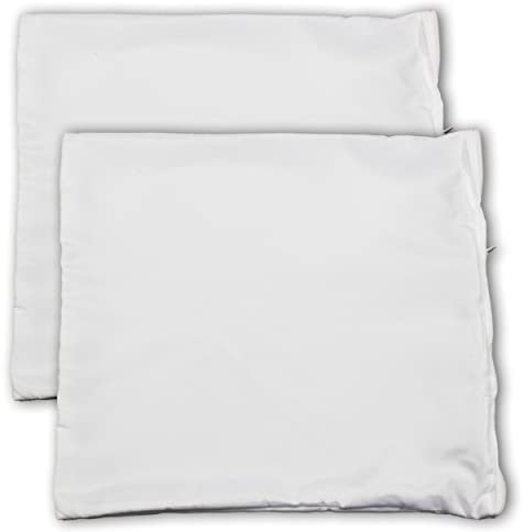Haus und Deko 2er Set Kissen Inlett ohne Füllung 100% Mikrofaser weiß Reißverschluss weich Kissenhülle Kopfkissenbezug Kissen Sofakissen Atmungsaktiv Selberbefüllen (55 x 55 cm)