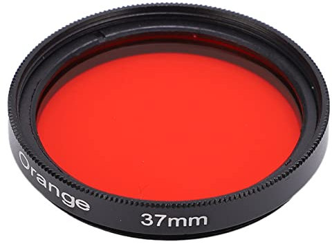 Full Color Lens Filter Set, 37mm SLR Camera Color Filters Kit,Orange Red Yellow Green Blue Filters with lens filter case,Suitable For 37mm Lens Interface(orange)