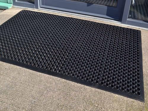 RSM RUGS® Large Outdoor Rubber Entrance Mats Anti Fatigue None Slip Drainage Door Mat Flooring (80cm x 120cm)