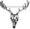 FaithHeart Viking Stil Reh Brosche für Herren Ehemann Punk Gotik Reh Brosche mit Geshcnkebox für Freunden Ehemann