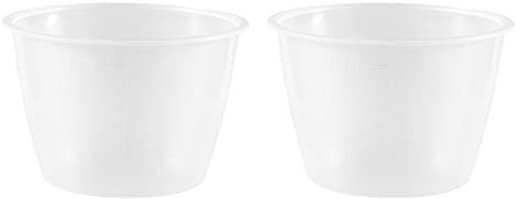 KICHI Plastic 120ml Electric Cooker Rice Measuring Cup 2pcs Clear White