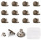 Gegong 12 Stück 17mm eans Knöpfe Ohne Nähen, Button Pins Jeans, Hosenknöpfe Zum Stecken, DIY Jeansknopf, Knöpfe Hosen Enger Machen, Jeans Knöpfe zum Erweitern oder Reduzieren der Hosengröße (Bronze)