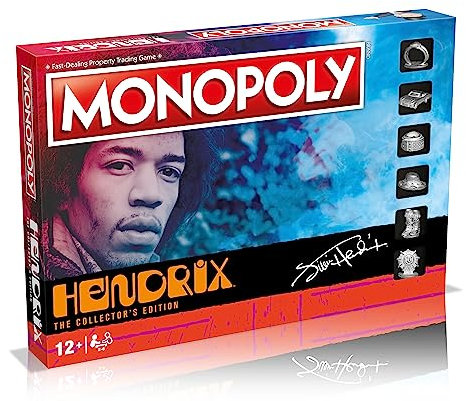 Jimi Hendrix Monopoly Brettspiel, Advance to Band of Gypsys, elektrisches Ladyland und Axis Bold as Liebe, erweitern Sie Ihr Imperium und tauschen Sie Ihren Weg zum Sieg, Geschenk für Spieler ab 8