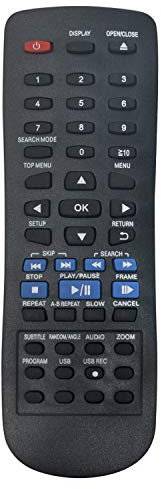 N2QAYA000015 Mando a Distancia - VINABTY Reemplace N2QAYA000015 Control Remoto para Panasonic DVD-S48 DVD-S68 DVD-S500 DVD-S700 DVD-S485 DVD-S500EP-K DVD CD Player Mando a Distancia de Repuesto