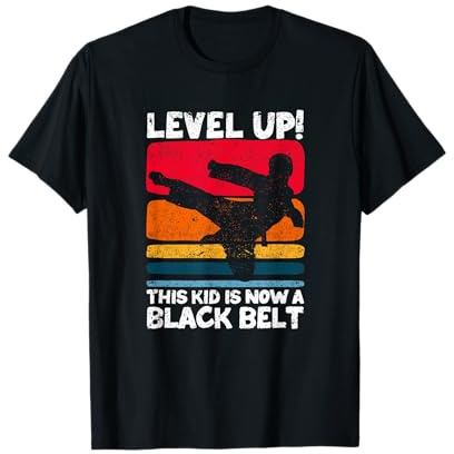 Level Up This Kid is Now A Black Belt Karate Martial Arts T-Shirt