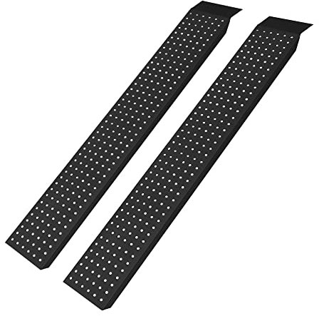 UISEBRT 2X Auffahrrampe 160cm für anhänger - Auffahrrampen für Motorrad Wohnwagen PKW, bis 400kg, Verzinkter Stahl Schwarz