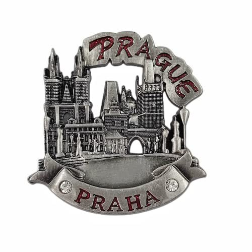 Kühlschrankmagnet Prag Tschechische Republik Reise Souvenir Kühlschrank Dekoration 3D Metall Magnetische Aufkleber Kollektion
