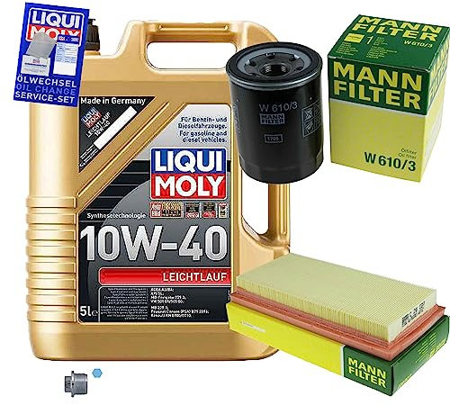 EISENFELS Inspektionspaket Wartungspaket Filterset mit 5 L Motoröl 10W-40 Ölfilter Luftfilter Verschlussschraube