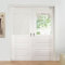 KGORGE 100% Blackout Door Curtains for Glass Door Window, Linen Blended French Door Blinds Tie Up Shade Door Window Covering for Basement Storm Door, Ivory, W26 X L40, 1 Panel