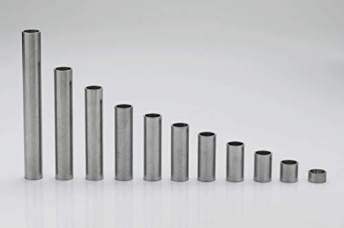 Edelstahl Distanzhülsen, Abstandshülsen – ohne Innengewinde, M8 Schrauben beweglich durchsteckbar – 10 x 8.4 x 0.8 mm (Außen x Innen x Wandstärke) – 30 Stück, Länge 12 mm