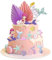 Udbrud 23-teilige Meerjungfrau Schwanz Geburtstag Kuchendeko, Glitzer Meerjungfrau Torten Deko, Ocean Theme Topper für Mädchen Frauen Mermaid Party