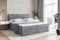 ALTDECOR Boxspringbett mit Matratze und Lattenrost, Boxbett, Topper, Polsterbett mit Bettkasten, Bett mit Stauraum H3-Matratze, Doppelbett, Springboxbett - ERNINA - 160x200 - Grau Samt