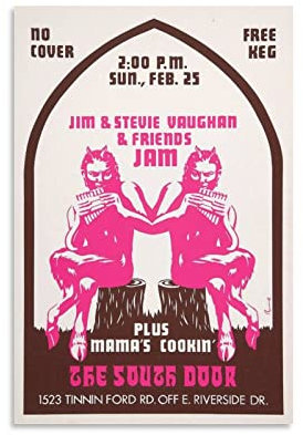 S.R.V. 1973 AustinFashion Poster Dekorative Malerei Leinwand Wandkunst Wohnzimmer Poster Schlafzimmer Gemälde 40 x 60 cm