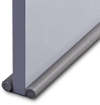HOOZ Zugluftstopper für Türen, PU Leder Türdichtung Luftzugstopper mit Doppeldichtung, Zuschneidbar Tür Zugluftstopper Windstopper und Türluftstopper (Grau, 2 Stück)