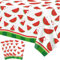 4 Stück Einweg Wassermelone Tischtuch Melone Tischtuch Weiße Party Tischdecke Wassermelone Themed Tabelle Tischabdeckung Wasserdicht Tischtuch für Innen und Außenbereich Dekorationen 130 x 220 cm