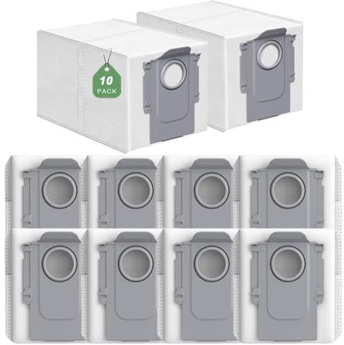 APZOVO 10 Stück Staubbeutel für Roborock S8 MaxV Ultra, S8 Max Ultra, Staubsaugerbeutel für Roborock Saros 10R/Qrevo Curv/Qrevo Edge/Qrevo Pro/Qrevo MaxV/Qrevo Master/Qrevo S/Qrevo Slim/QV 35A/QV 35S