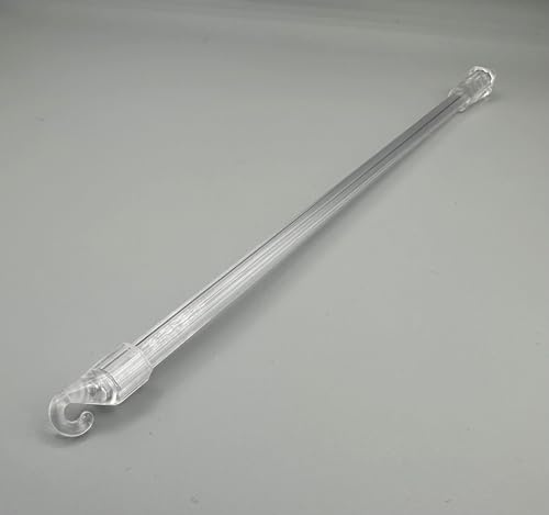 ps QUICKFIX Wendestab aus Kunststoff (transparent) für Alu-Jalousien - 3 Stk., 100 cm, Plexi-Drehstab mit Haken und Griff, für 25 mm Lamellen