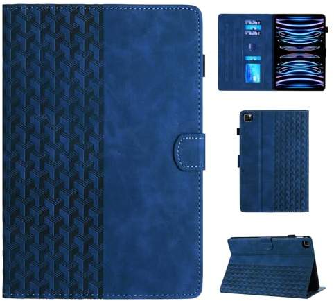 CASAFUNY Étui pour iPad Pro 12.9, Étui de Protection Multi-Angles avec Fonction Veille/Réveil Automatique, Étui de Protection pour Tablette, Convient pour iPad Pro 12.9 2022/2021/2020/2018,Bleu