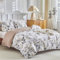 Lekesky Housse de Couette 220x240 cm avec 2 Taies d'oreiller 65x65 cm - Motif de Feuilles d'automne Parure de Lit 220x240 - Ensembles de Housses de Couette en Microfibre avec Fermetures éclair, Kaki