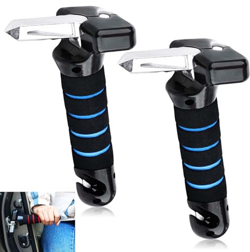 2 Stück Auto Ausstiegshilfe Senioren, Autoassistent Support Griff Stützgriff Auto Ausstiegshilfe für Senioren Behinderte, Auto-Sicherheitshammer für Autotüren Wohnmobiltüren Lkw-Türen