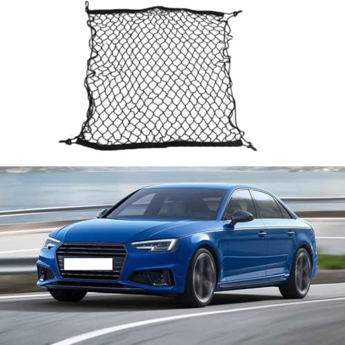 Weelii Auto Gepäcknetz Kofferraumnetz für Audi A4 S Line B9 B8 2008-2023, Einfacher Strapazierfähige Hohe Tragfähigkeit Gepäckschutznetz
