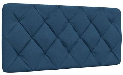 vidaXL Kopfteil-Kissen Blau 100 cm Stoff, Kopfteilkissen, Kopfkissen, Lesekissen, Kopfteilpolster, Rückenkissen, Kissen-Kopfteil, Kopfteil Polster