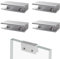 Lyeteung 4 Pezzi 8mm Morsetto in Vetro, Lega di Alluminio Vetro Clip, Supporti per Vetro Regolabili, Clip di Fissaggio in Vetro, Morsetti per Vetro, per Vetri Spessi 3-7 mm, Forma di Rettilineo