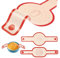 Dimeho 2 Pcs Non-Stick & Easy Clean Bread Baking Mat Reusable Silicone Bread Sling Oval and Round for Dutch Oven Set with Long Handles Transfer Sourdough Mat Tools Supplier Liner (Red)