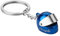 Porte Clef Personnalisable, Porte Clé Personnalisé en Métal, Cadeau Fete des Peres personnalisé, Idée Cadeau St-Valentin, Porte-clés Casque de Moto, Accessoires Moto (Casque Bleu)